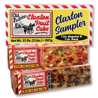 Claxton Fruit Cake Regular & Dark Sampler with individually wrapped 1 lb. fruit cakes