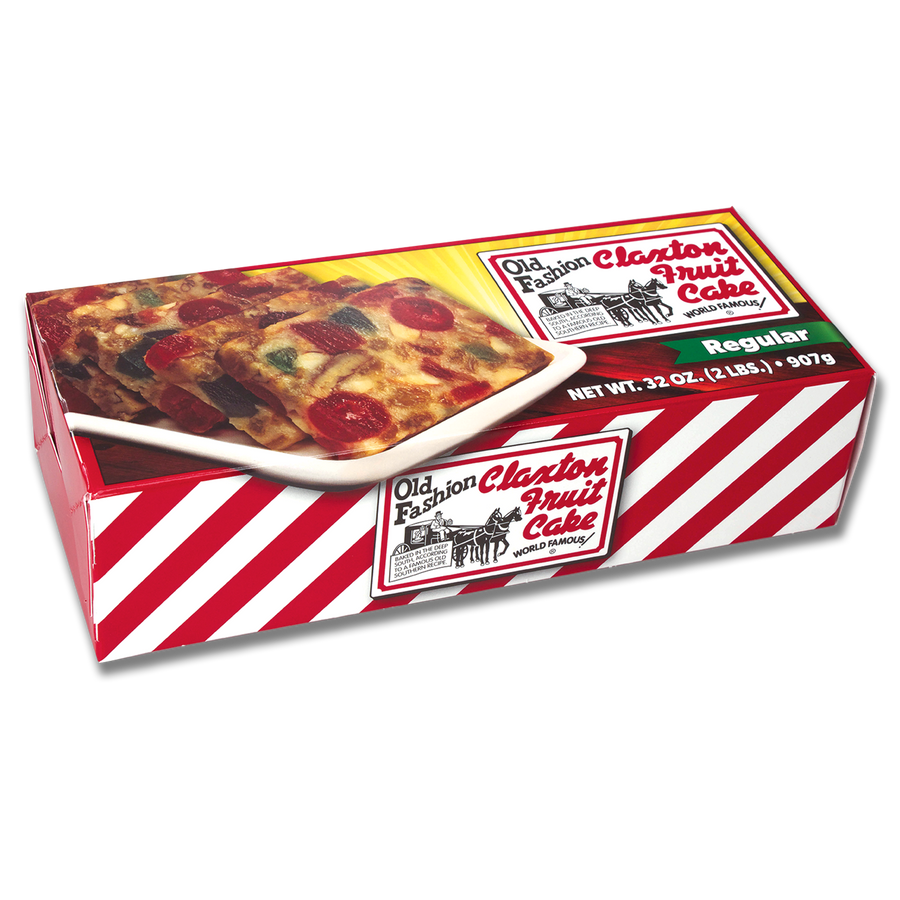 Claxton 2 lb. Fruit Cake Solid Loaf in gift box